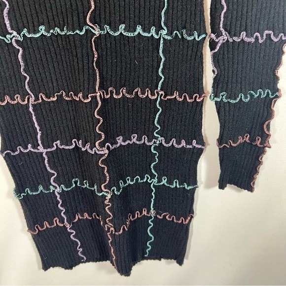 Black Stretchy Sweater Dress Size Large - Picture 5 of 13